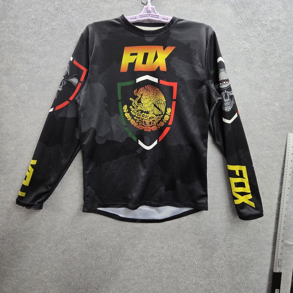 FOX Racing Men Jersey M Black Camouflage Logo Mexico Motocross BMX Dirt Bike